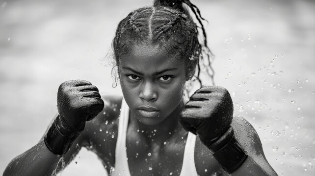Powerful images of female athletes breaking barriers in traditionally male-dominated sports, highlighting empowerment and gender equality.