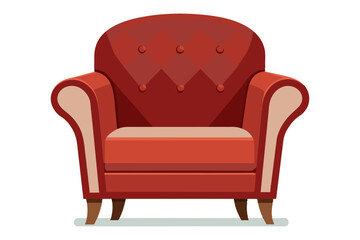  Elegant armchair vector art illustration