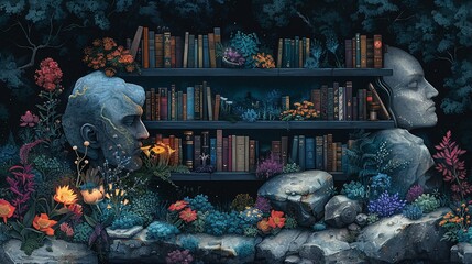 Detailed illustration of garden where each plant different invention symbolizing growth and innovation visualizing how creativity and innovation cultivate progress and drive technological advancements