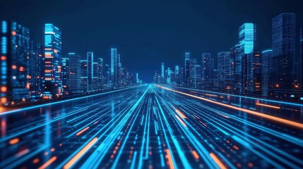 A futuristic city where AI-driven public services ensure a high quality of life and sustainability, urban development, sustainability, technological innovation