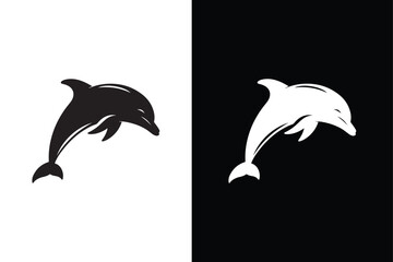 Obraz premium Dolphin icon, Vector icon isolated on white background.