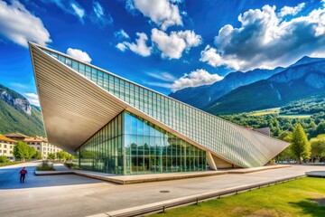 Modern architecture meets science and discovery at this stunning museum in Trento, Italy, featuring sleek lines, natural light, and expansive exhibits.