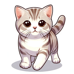 Fototapeta premium American Asian Shorthair Cat Vector Art