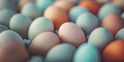Freshly harvested eggs