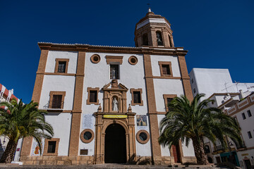 Obraz premium Parish Socorro church (Parroquia de Nuestra Senora del Socorro) in the Plaza del Socorro. Ronda, Spain.