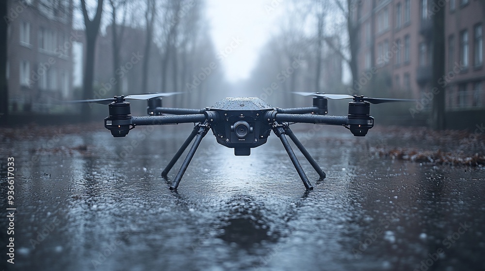 Poster drone that captures the world from angles never seen before symbolizing a new perspective on life