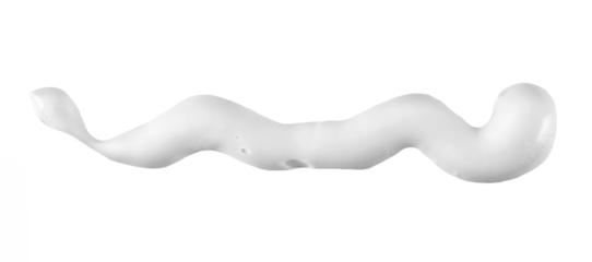 White toothpaste isolated on background