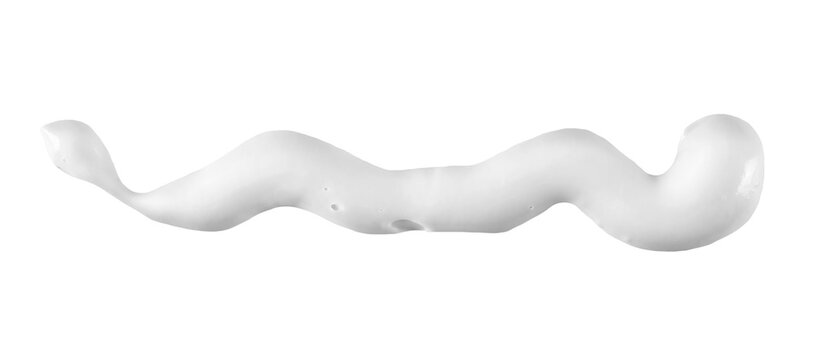 White toothpaste isolated on background