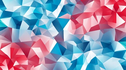 Obraz premium Light blue and red vector pattern featuring polygonal shapes. Web material illustration with colorful abstract triangles, making it a straightforward addition to your commercial projects.