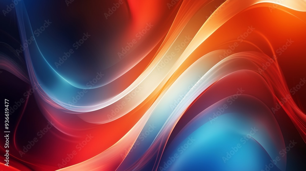 Poster abstract business background with graphs, 3d render