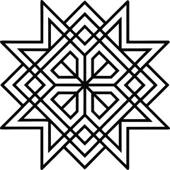 Simple geometric line art for kids to bring to life with their favorite colors
