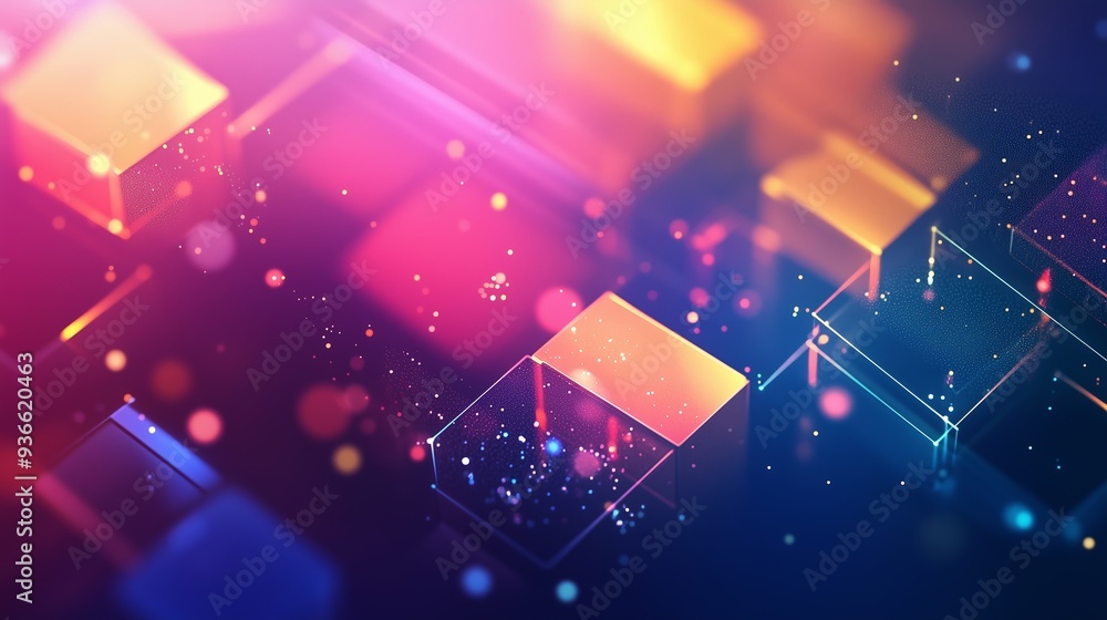 Poster abstract business background with graphs, 3d render