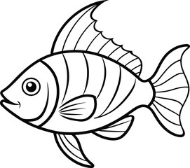 Sea fish kids colouring book full of fun ocean creatures perfect for young artists
