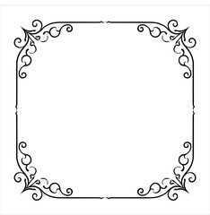 Vintage border design elements collection.