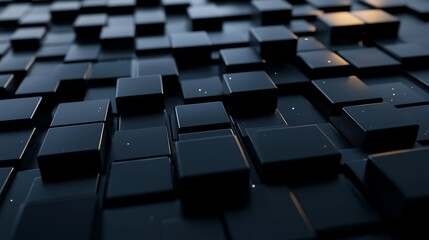 Obraz premium Abstract geometric blocks on dark background, 3d render