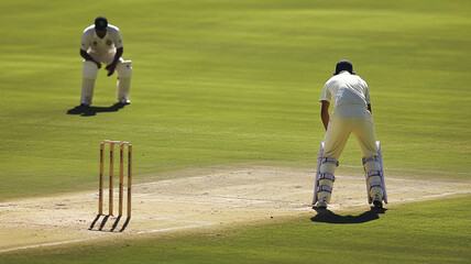 Obraz premium cricket practice 