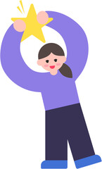 별 들고 있는 사람