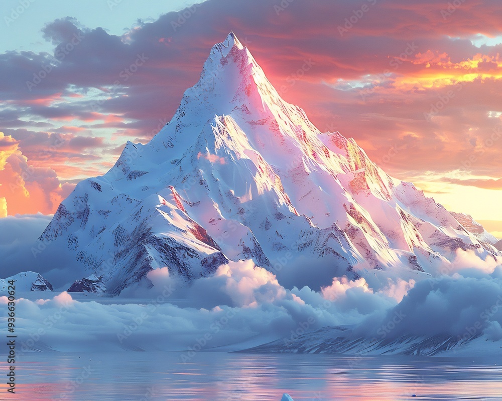 Poster mountain range where each peak represents a milestone in the finetuning of groundbreaking ideas