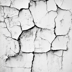 Obraz premium Cracked wall texture black and white 