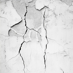 Obraz premium Cracked wall texture black and white 