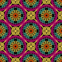 Pattern with crochet granny square wallpaper handmade decorative art design print 