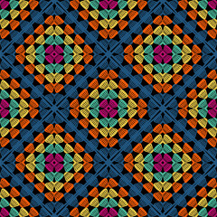 Pattern with crochet granny square wallpaper handmade decorative art design print 