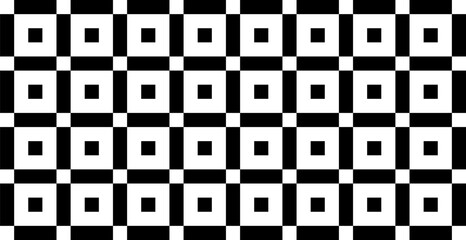 Seamless geometric pattern. Black and white abstract background with squares, rectangles.