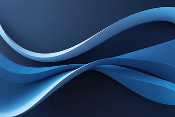 Modern 3D Abstract Indigo Background with Smooth Light Waves