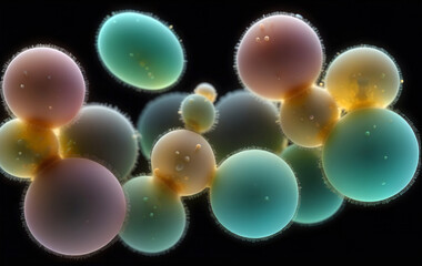 Unicellular organisms or protozoa, single-celled organisms microorganisms such as archaea, bacteria or protists swim in water