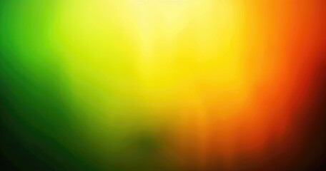 A vibrant abstract gradient blending green, yellow, and red hues, creating a soft, atmospheric background.