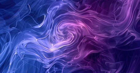 A vibrant abstract swirl of blue and purple hues, creating a sense of fluidity and motion.