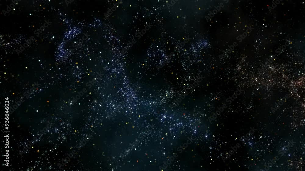 Sticker rear view: journey through vast space with nebulas and star clusters