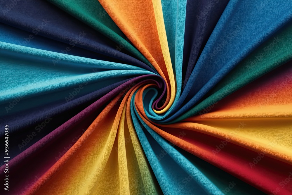 Poster extensive infinity loop fabric background with bold gradient colors and texture