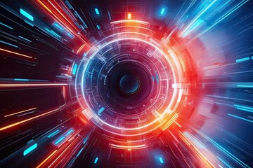 Vibrant Abstract Background with Futuristic Technology and Modern Design