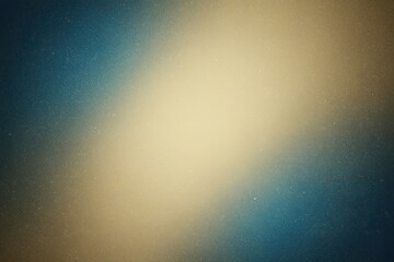 Dark Blue Beige Grainy Gradient Background with Glowing Light and Noise Texture Effect