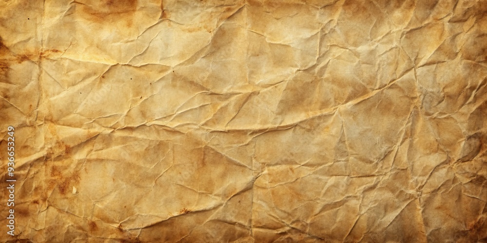 Wall mural rustic, worn paper texture with subtle wrinkles and folds, perfect for adding a vintage, distressed 