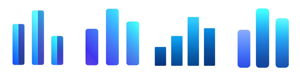 Bar Graph clipart collection, symbol, logos, icons isolated on transparent background