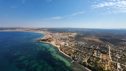 Fototapeta premium Geyikli district, one of the most popular holiday resorts of Çanakkale,