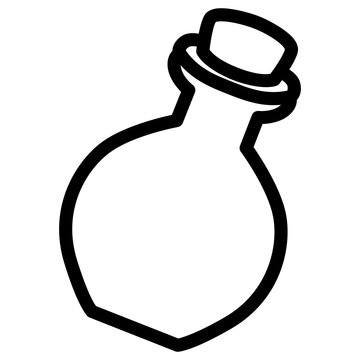 Glass Bottle Potion Outline