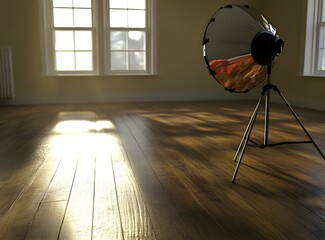 Studio Photography Setup with Softbox and Tripod
