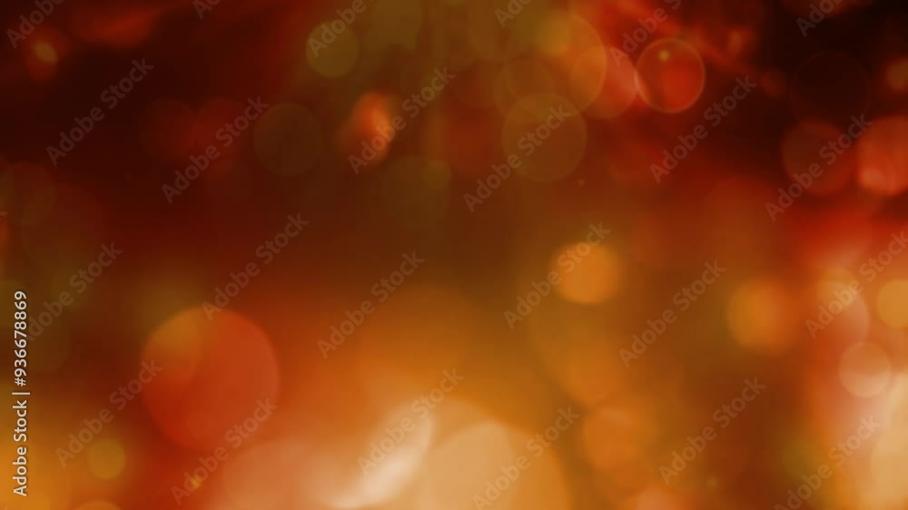 Wall mural abstract red orange dream cascade 4k loop features defocused lights moving in an orange dream-like a
