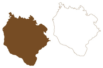 Marinduque island (Southeast Asia, Republic of the Philippines) map vector illustration, scribble sketch Marinduqued map