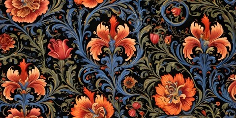 Norwegian Scandinavian rosemaling traditional handpainted folk art in bright floral patterns