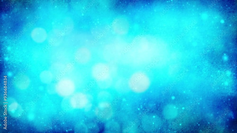 Canvas Prints abstract soft blue particle dream 4k loop features defocused lights moving in an aqua blue soft drea