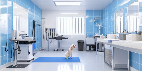  a pet grooming salon interior
