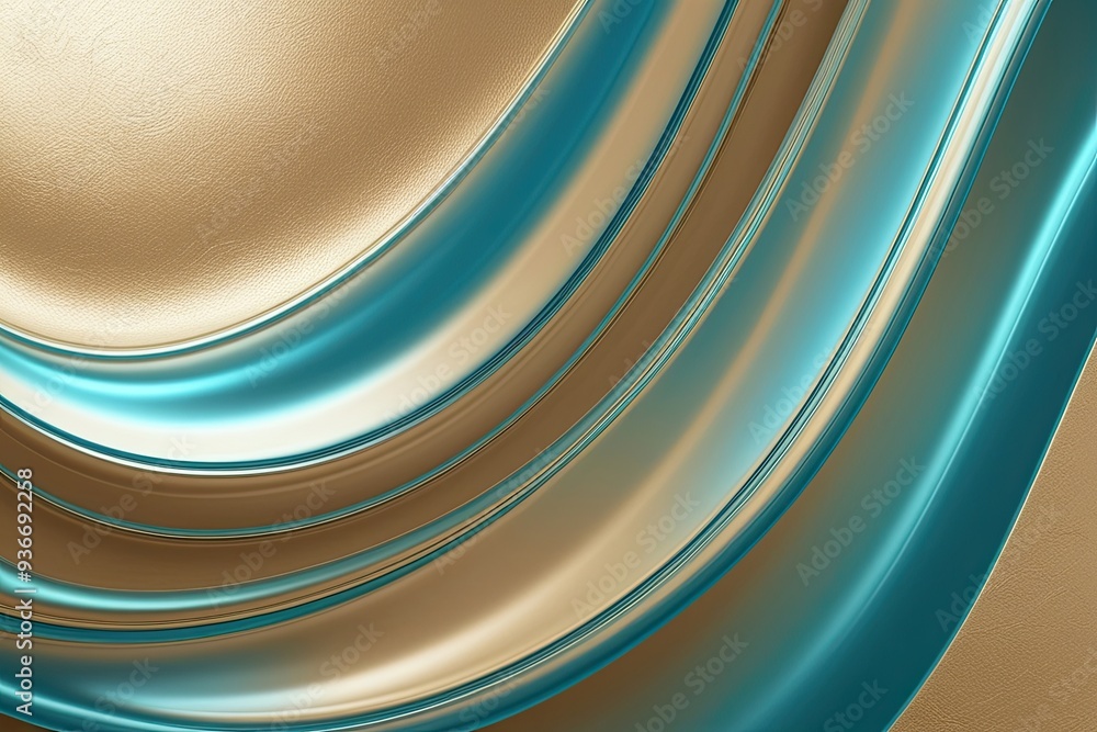 Poster vibrant azure beige gradient background with glossy texture and visual aesthetic