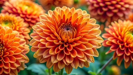 Orange autumn chrysanthemum flower