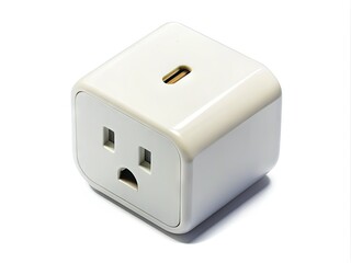 Sleek and compact power adapter with rounded edges, perfect for home appliances, office equipment, and travel, offering convenience and portability in a small package.