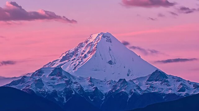 Mountains against the backdrop of sunset