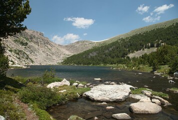 Lake Mary in subalpine Beartooth Mountains, Montana